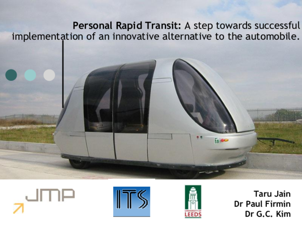 (PPT) Personal Rapid Transit: A step towards successful implementation