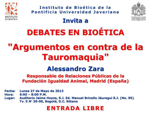 (PDF) Argumentos en contra de la Tauromaquia. Debates en Bioética.