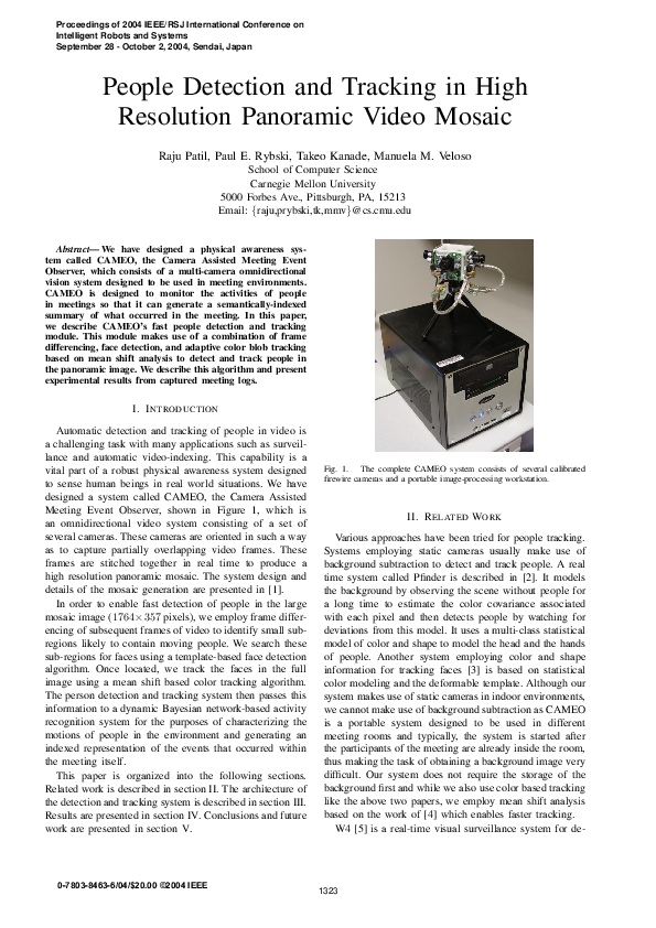 (PDF) People detection and tracking in high resolution panoramic video ...