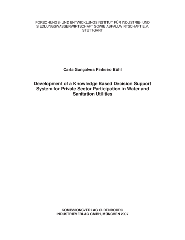 (PDF) Development of a Knowledge Based Decision Support System for ...