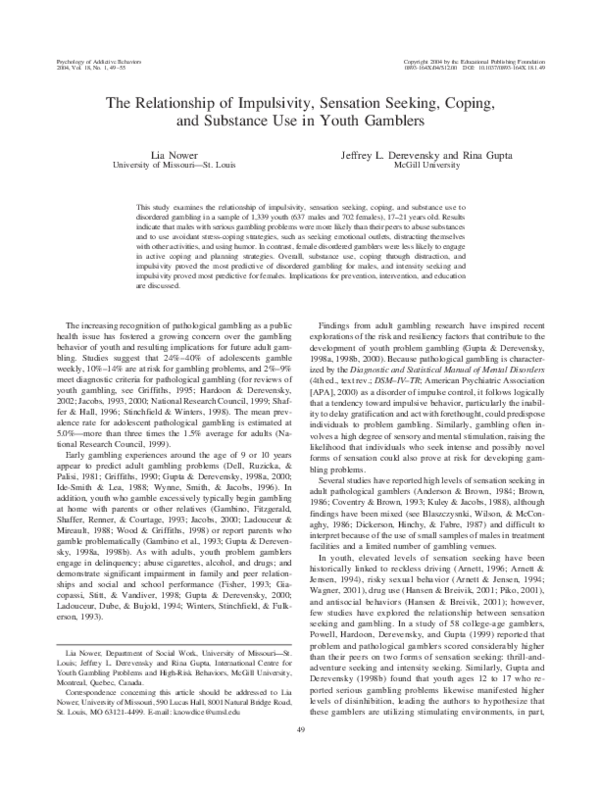 Sensation seeking and n100 psychology essay picture