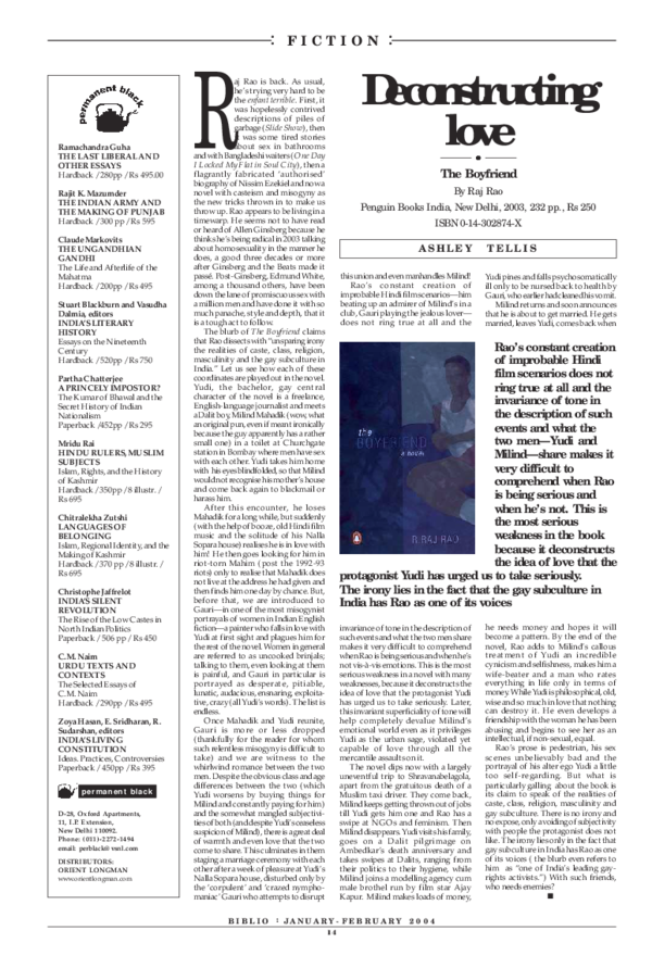 (PDF) Review of Raj Rao's The Boyfriend