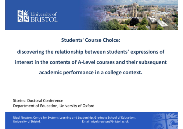 Discovering the relationship between students’ expressions of interest ...