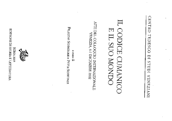 (PDF) The World of the Codex Cumanicus – The Codex Cumanicus in its World