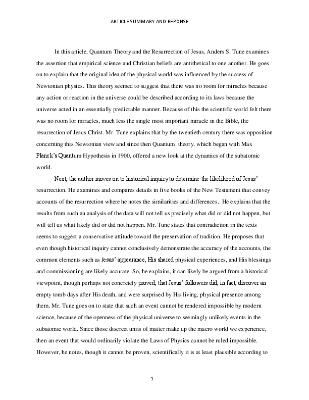 What makes a good reaction paper image