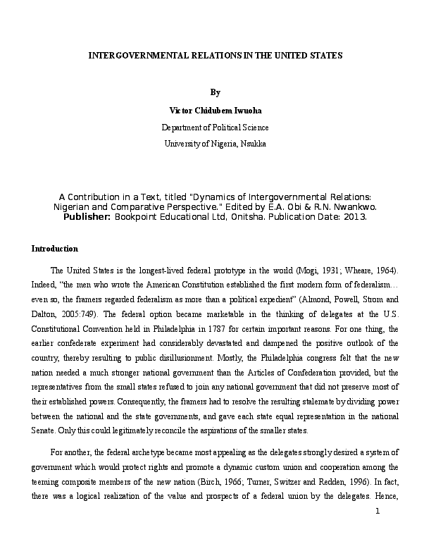 Intergovernmental relations essays 07 image