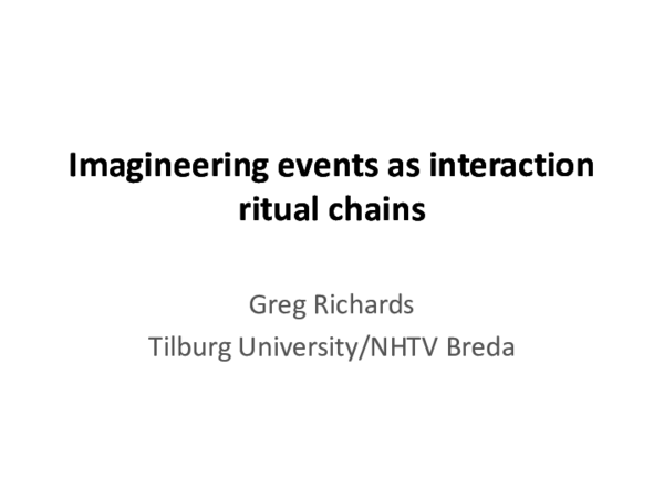 (PPT) Imagineering events as interaction ritual chains