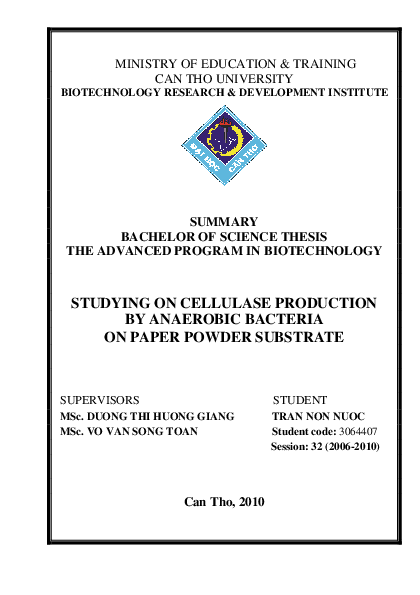 Bachelor thesis biotechnology picture