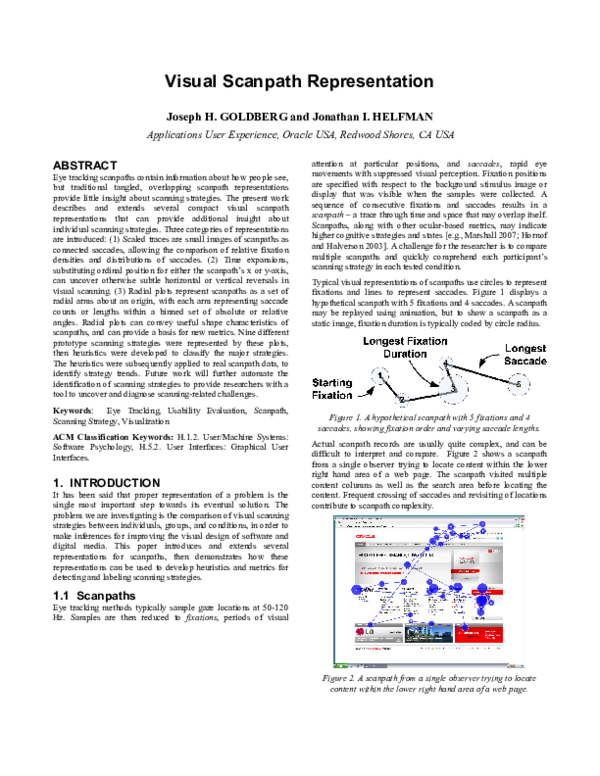 (PDF) Visual Scanpath Representation