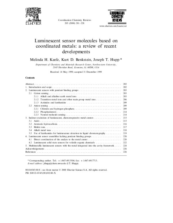 (PDF) Coordination Chemistry Reviews