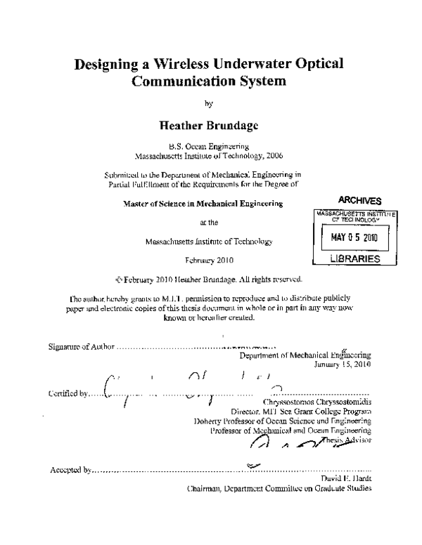 (PDF) Designing a Wireless Underwater Optical Communication ...