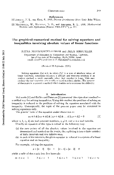 (PDF) The Graphical-Numerical Method for Solving Equations and ...