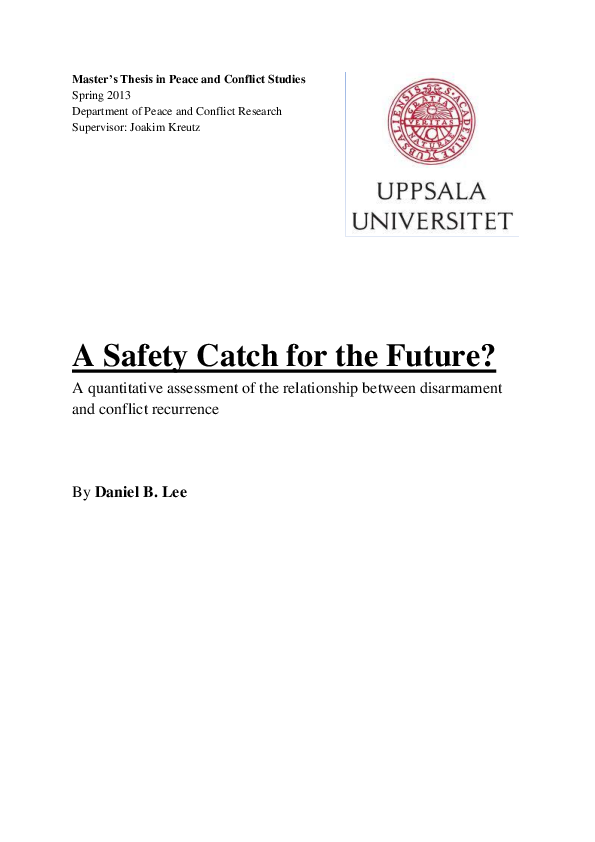Master thesis on international relations