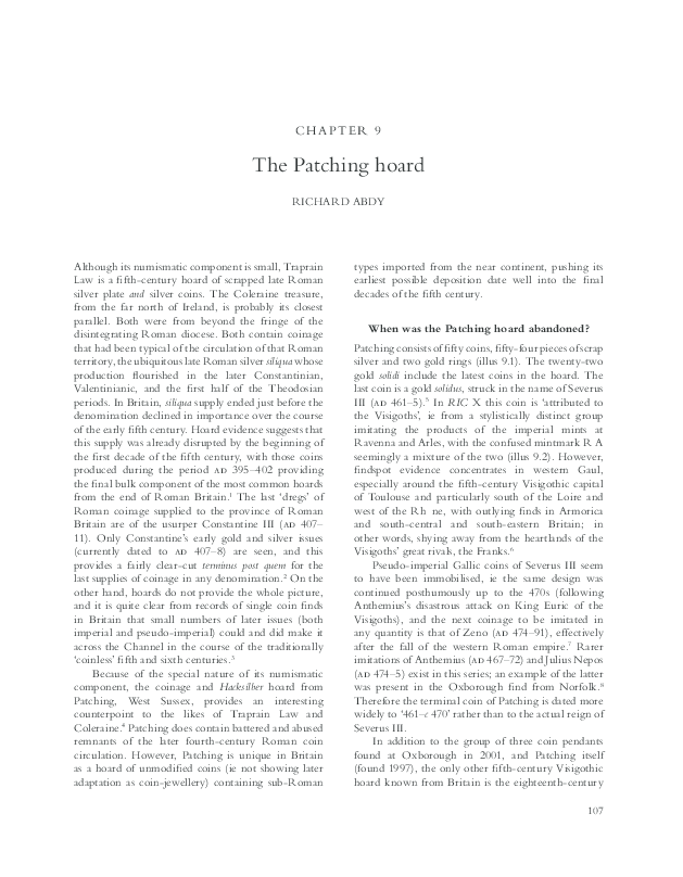 (PDF) ‘The Patching Hoard’ in (F. Hunter and K. Painter eds.) Late ...