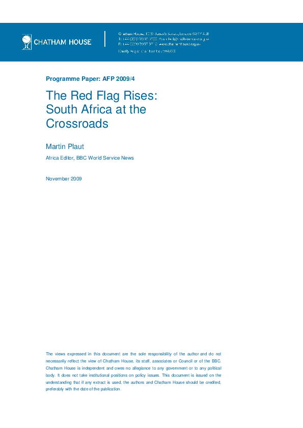 (PDF) Red Flag Rising Chatham House