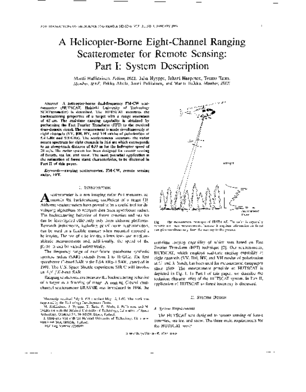 (PDF) A Helicopter-Borne Eight-Channel Ranging Scatterometer for Remote ...