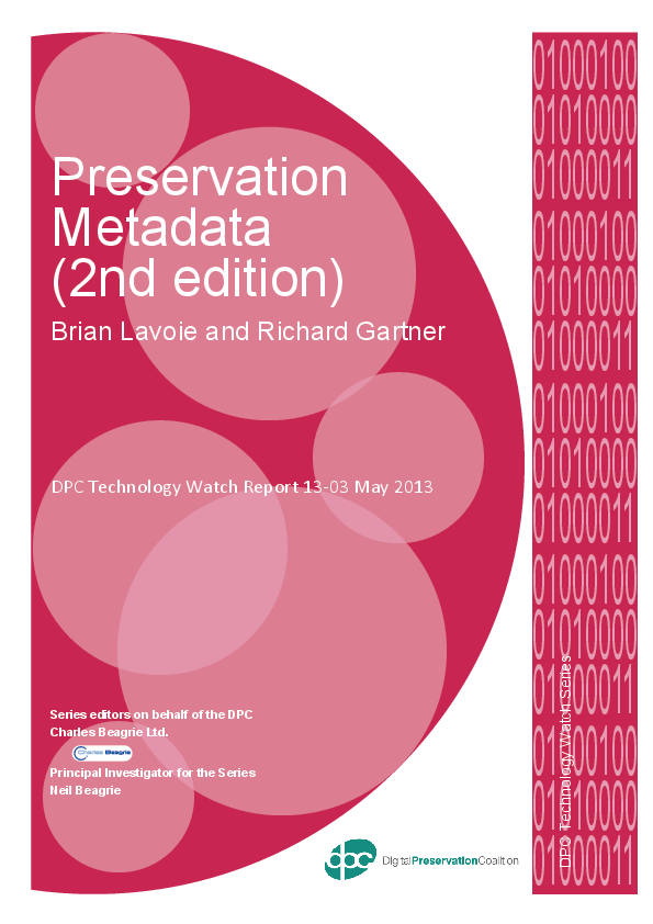 (PDF) Preservation Metadata (2nd edn.)