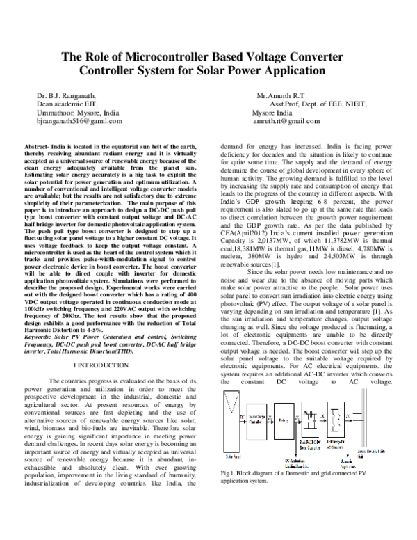 (DOC) The Role of Microcontroller Based Voltage Converter Controller ...