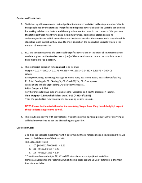 (DOC) Eco Assignment3 Caselets on Production and Cost