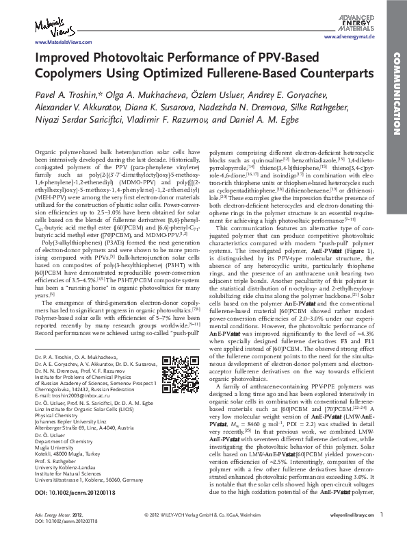 (PDF) advanced energy materials preprint pavel troshin Academia.edu