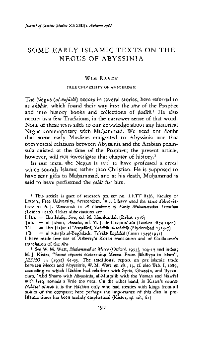 (PDF) ISLAMIC TEXTS ON THE NEGUS