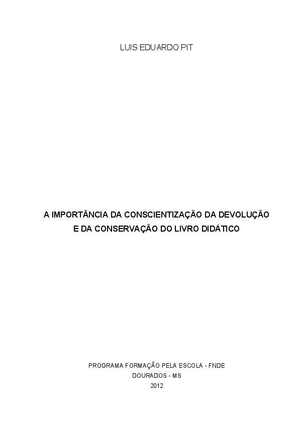 Exemplos De Atividade Final Do Curso Pli Mec 2012