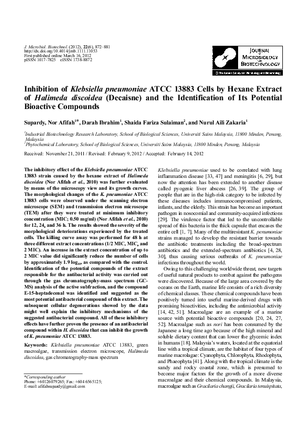 (PDF) MATERIALS AND METHODSBacterial Culture and Inoculum Preparation