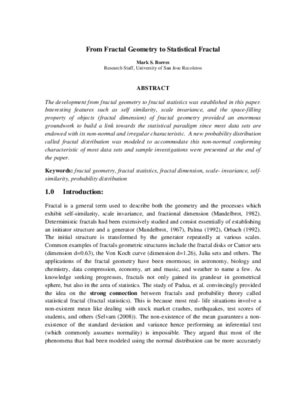 Fractal geometry essay image