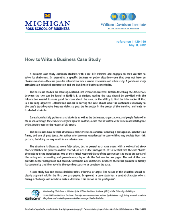 how to write a business case study pdf paper cover thumbnail