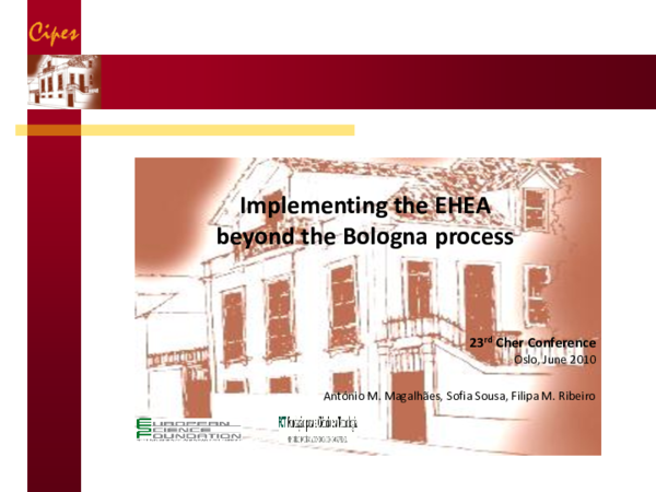(PPT) Implementing the EHEA beyond the Bologna process