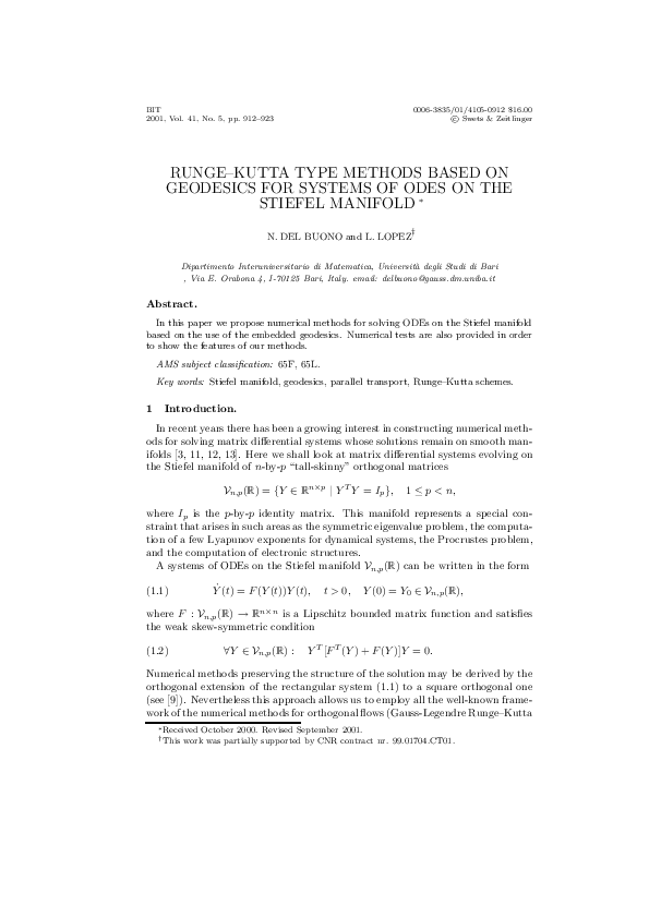 (PDF) Runge-Kutta type methods based on geodesics for systems of ODEs ...