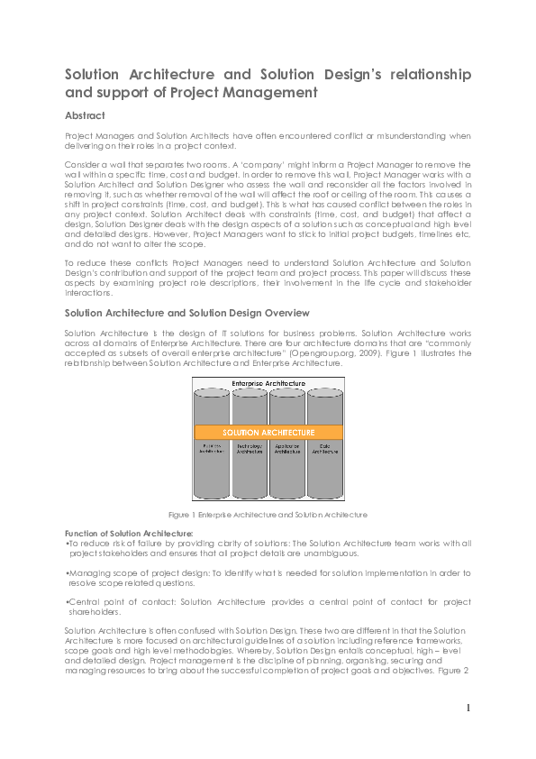 solution architecture document pdf