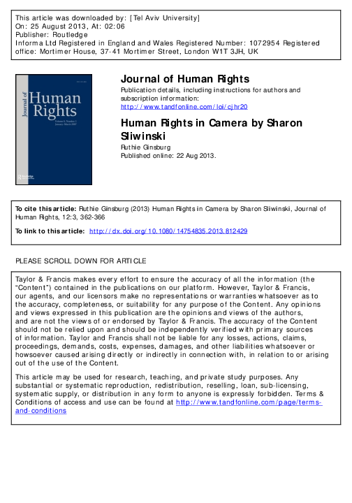 (PDF) human rights in camera review
