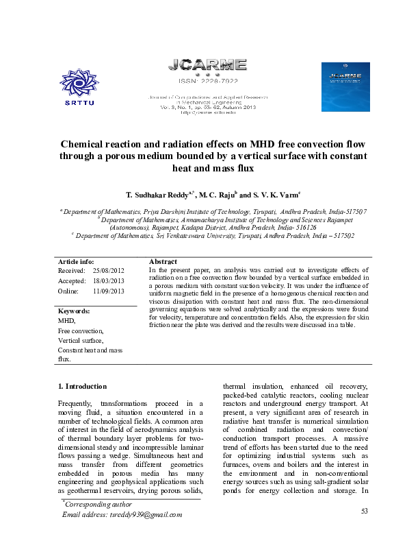 (PDF) Chemical reaction and radiation effects on MHD free convection ...
