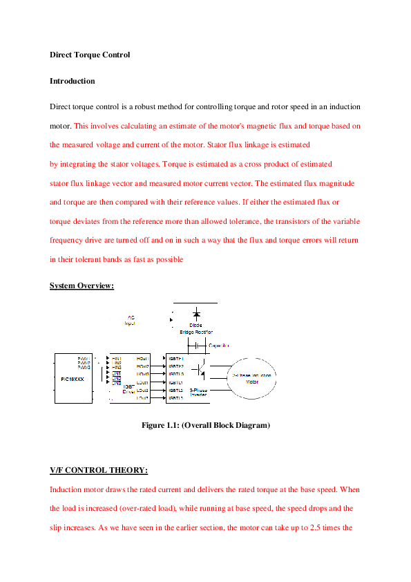 (DOC) Direct Torque Control 1 4academia