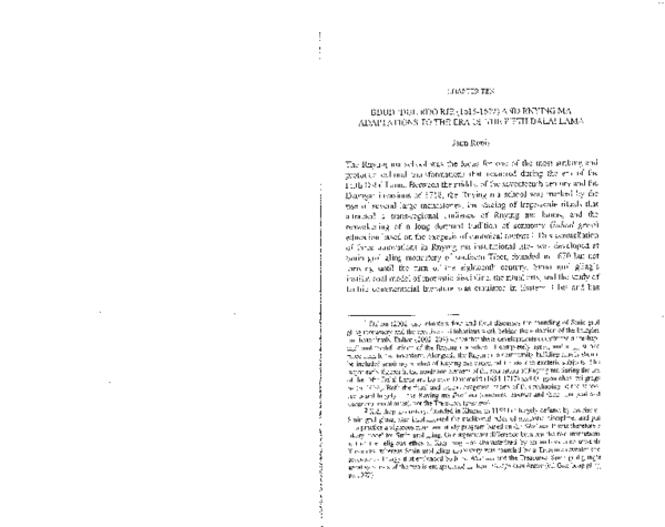 (PDF) Bdud ‘dul rdo rje (1615-1672) and Rnying ma Adaptations to the ...