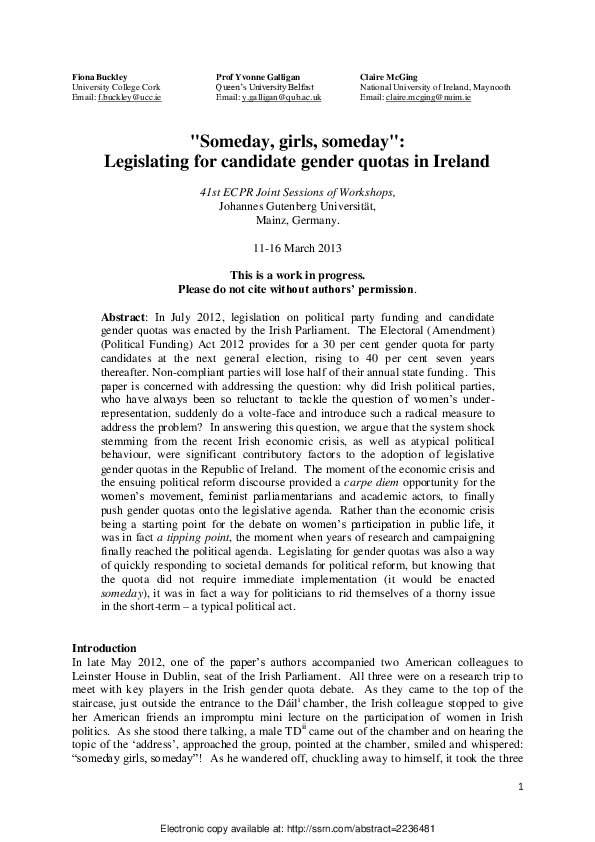 Gender quota essay image