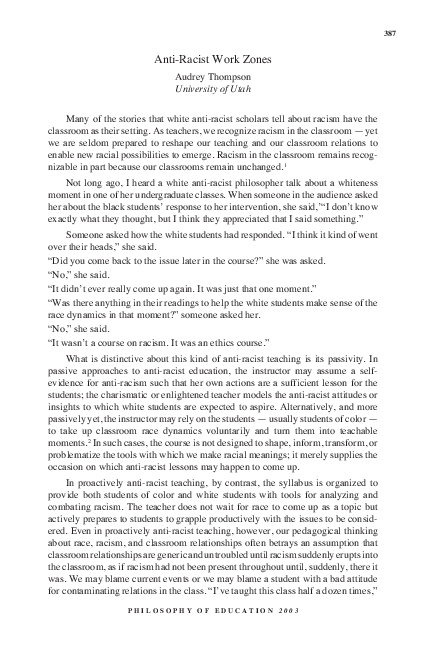 (PDF) Anti-Racist Work Zones
