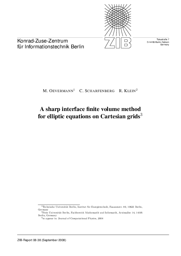 (PDF) A sharp interface nite volume method for elliptic equations on ...