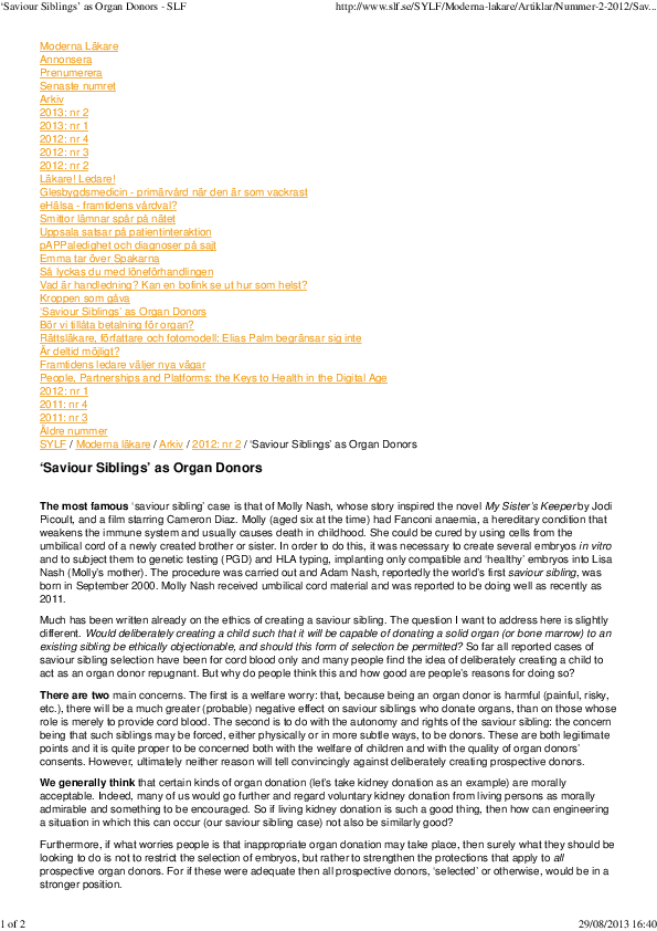 Saviour siblings pros and cons image