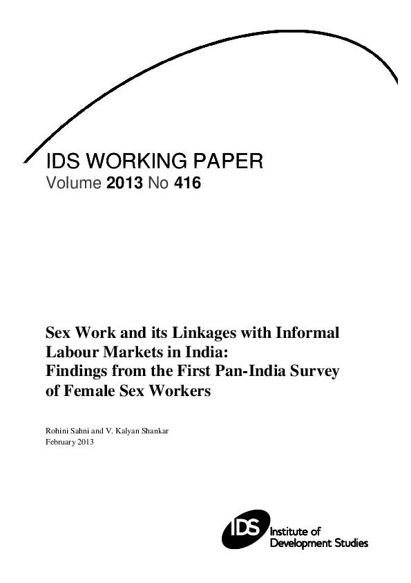 (PDF) Sex Work and its Linkages with Informal Labour Markets in India ...