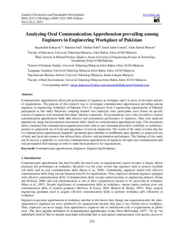 Communication apprehension symptoms picture
