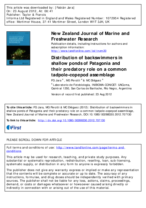 (PDF) Distribution of backswimmers in shallow ponds of Patagonia and ...