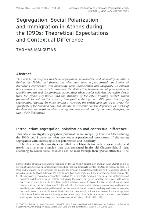 Social polarisation essay picture