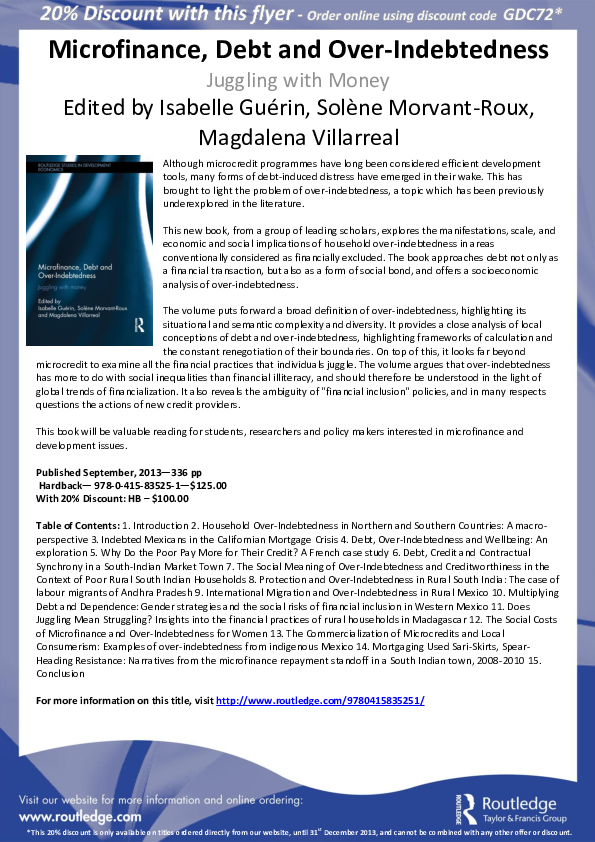 (PDF) Multiplying Debt and Dependence: Gender strategies and the social ...