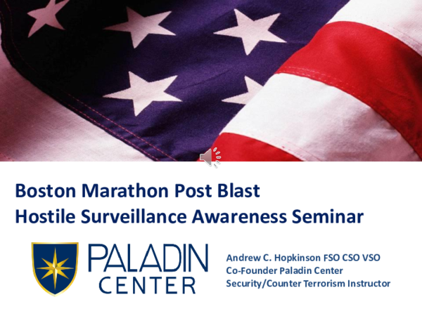 (PDF) Boston Marathon Post Blast Presentation Andrew C. Hopkinson