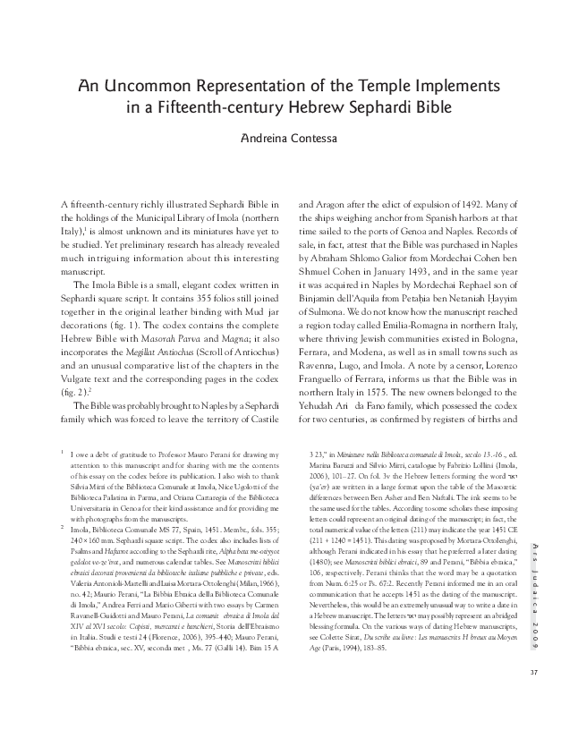(PDF) Ars Jud Contessa: ‘An Uncommon Representation of the Temple’s ...