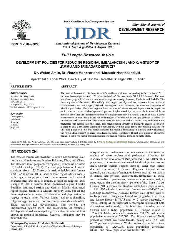 Regional imbalance geography image