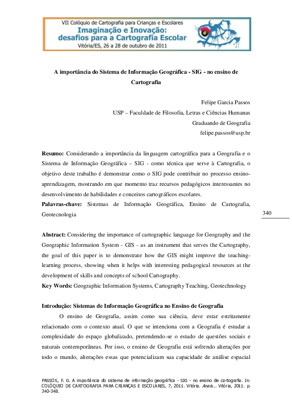 PDF A Import ncia Dos Sistemas De Informa o Geogr fica SIGs No PDF A Import ncia Dos Sistemas De Informa o Geogr fica SIGs No