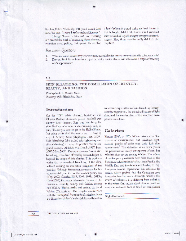 PDF) Skin Bleaching: The Complexion of Identity, Beauty and 